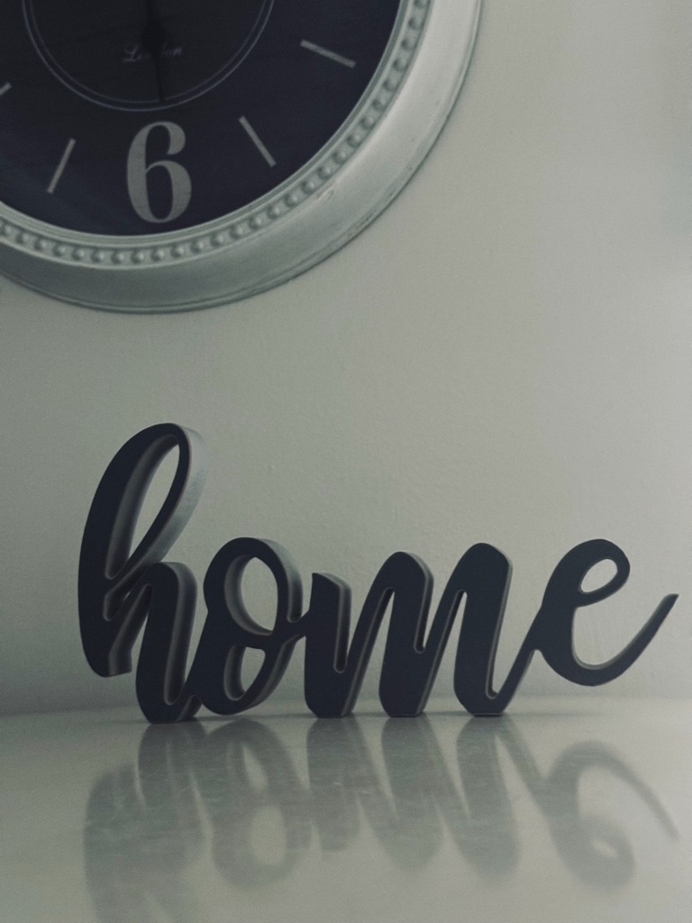 HOME Script Word Sign in Wood, Home Decor Accent, Office Bedroom Bathroom Sign